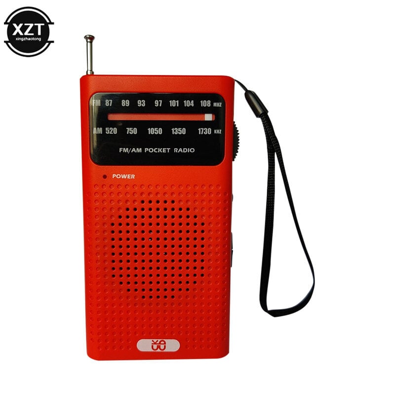 (Punainen) Full Band Mini AM FM Pointer Taskuradio Kannettava Radio 2 AA-paristoa Juoksuun Camping Travel Analog Radio hinta ja tiedot | Kelloradiot ja herätyskellot | hobbyhall.fi