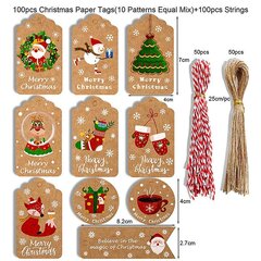 100kpl hyvää joulua lahja Tunnisteet Kraft Paper Card Hang Tag Joulujuhlat Favor 100KPL hinta ja tiedot | Joulukoristeet | hobbyhall.fi