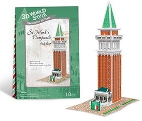 CubicFun 3D-pulma. | Mökkejä ympäri maailmaa Marks Campanile France. hinta ja tiedot | Palapelit | hobbyhall.fi