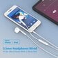 In-Ear kuulokkeet mikrofonin äänenvoimakkuuden säätimellä 3.5mm Jack Universal iPhone Android musta hinta ja tiedot | Kuulokkeiden tarvikkeet | hobbyhall.fi