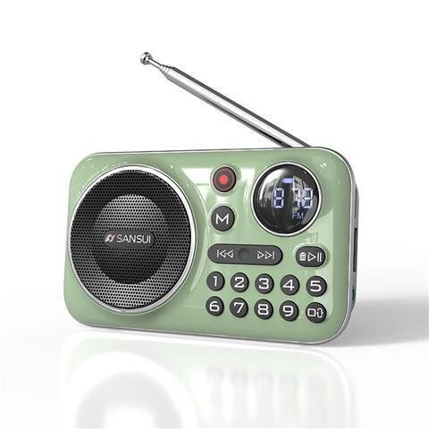 (Vihreä)FM-radio Bluetooth 5.0 Kaiutin Kannettava Miniradio Vanhuksille HiFi TF USB MP3 Musiikkisoitin Tuki Recordin Kuulokkeet Uusi hinta ja tiedot | Kelloradiot ja herätyskellot | hobbyhall.fi