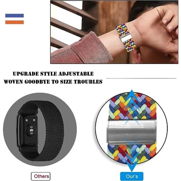 20 mm Samsung Galaxy Watch 5/Watch 5 Pro /Watch 4/4 Classic/Watch 3 /Gear Sport/Gear S2 Classic, vävd rem for Galaxy Watch Active 2 hinta ja tiedot | Koteloiden lisätarvikkeet | hobbyhall.fi