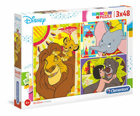 Clementoni: Puzzle 3x48kpl. - Super Color Disney Classic hinta ja tiedot | Palapelit | hobbyhall.fi