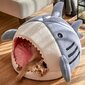 Sarjakuva Shark Lämpimät Kissan Sängyt Lemmikkiluola Kitten Kori Tyyny Kissa Tyyny Teltta Pentu Luola Lemmikkitarvikkeita S (38x35x32cm) Harmaa hinta ja tiedot | Sängyt | hobbyhall.fi