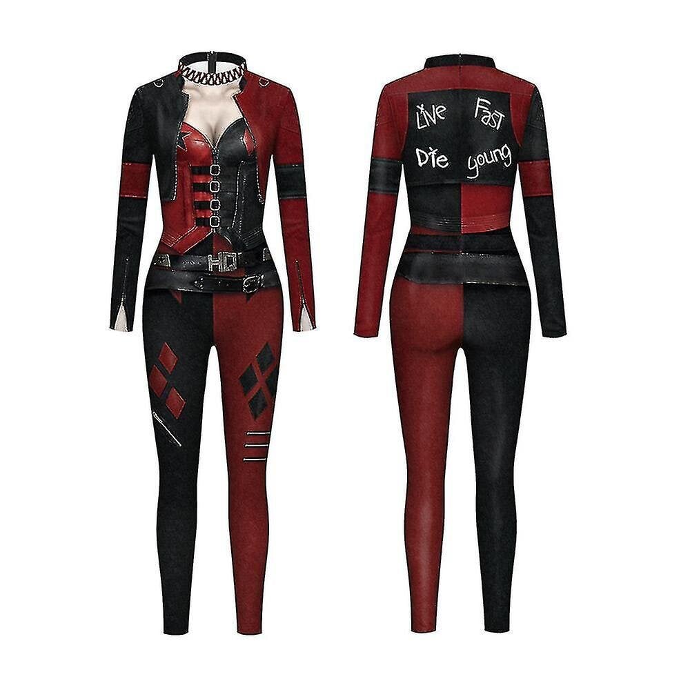 Naisten Harley Quinn -asu Klassinen Harley Quinn Halloween Cosplay -asu, laadukas hinta ja tiedot | Naamiaisasut | hobbyhall.fi