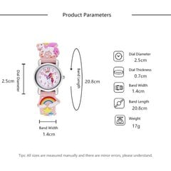 Kello (violetti yksisarvinen), vedenpitävä lasten kello Quartz Movement, 3D-sarjakuvasuunnittelu, digitaalinen kello 3-11-vuotiaille tytöille hinta ja tiedot | Lasten asusteet | hobbyhall.fi