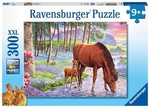 Ravensburger:. XXL 300EL palapeli. - Hevoset auringonlaskun aikaan. hinta ja tiedot | Palapelit | hobbyhall.fi