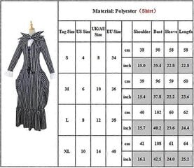 Naisten puku Painajainen ennen joulua Jack Skellington Naamiaisasu Halloween Cosplay Koko setti hinta ja tiedot | Naamiaisasut | hobbyhall.fi