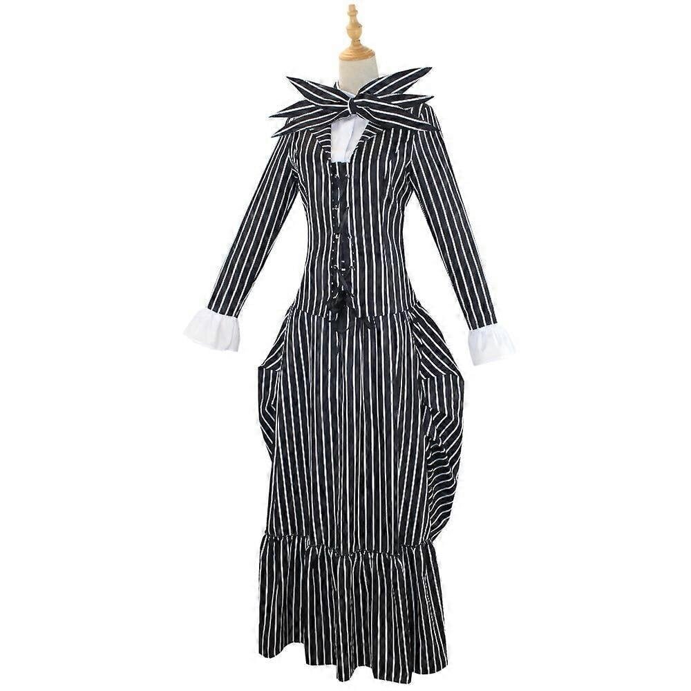 Naisten puku Painajainen ennen joulua Jack Skellington Naamiaisasu Halloween Cosplay Koko setti hinta ja tiedot | Naamiaisasut | hobbyhall.fi