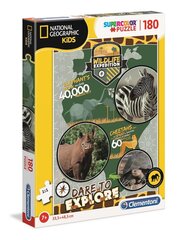 Clementoni:. 180el palapeli.. National Geographic Kids Wildlife Expedition. hinta ja tiedot | Palapelit | hobbyhall.fi