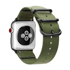 Apple Watch 38/40/41 Nylon rannekoru NATO rannekoru Vihreä vihreä hinta ja tiedot | Koteloiden lisätarvikkeet | hobbyhall.fi