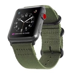 Apple Watch 38/40/41 Nylon rannekoru NATO rannekoru Vihreä vihreä hinta ja tiedot | Koteloiden lisätarvikkeet | hobbyhall.fi