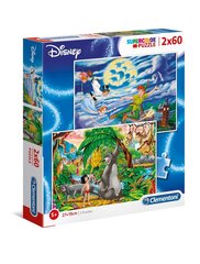 Clementoni:. 2 x 60el palapeli. Super Color Disney Classic hinta ja tiedot | Palapelit | hobbyhall.fi