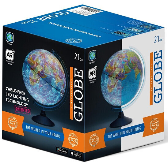 GLOBE 21cm fyysisellä kartalla ja Alayskeskyn maapallolla. hinta ja tiedot | Maapallot | hobbyhall.fi