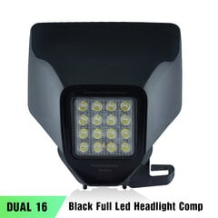 (DUAL 16 Black) Moottoripyörän uusi 2021 ajovalojen ajovalojen ajovalon valo Husqvarna FE250 FE350 FE450 2020 2021 2022 LED-ajovalo hinta ja tiedot | Moottoripyörien lisätarvikkeet | hobbyhall.fi