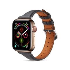 Ohut nahkaranneke Apple Watch Series 10 46mm musta hinta ja tiedot | Koteloiden lisätarvikkeet | hobbyhall.fi