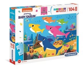 Puzzle 104 osaa Maxi Supercolor Vauva Shark hinta ja tiedot | Palapelit | hobbyhall.fi