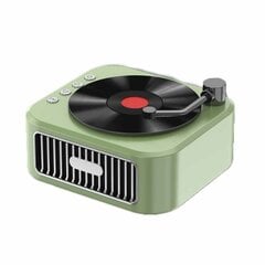 Vihreä Retro Vinyyli Langaton Bluetooth-kaiutin Subwoofer Mini Kannettava USB-kortti hinta ja tiedot | Kaiuttimet ja soundbarit | hobbyhall.fi