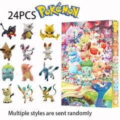 Pokemon2024 joulukalenteri lapsille, (päivitetty versio) 24 lahjakappaletta - satunnainen tyyli (sokea laatikko), adventtikalenteri lapsille hinta ja tiedot | Joulukoristeet | hobbyhall.fi