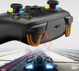 Switch PRO Wireless Bluetooth Controller Switch Game Somatosensory Vibration S08 Musta valolla hinta ja tiedot | Pelikonsolitarvikkeet | hobbyhall.fi