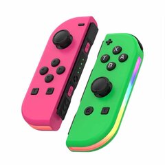 Switchjoycon vasen ja oikea peliohjaimet RGB-valoilla, värinällä ja kaksivärisellä Bluetooth-peliohjaimella hinta ja tiedot | Pelikonsolitarvikkeet | hobbyhall.fi