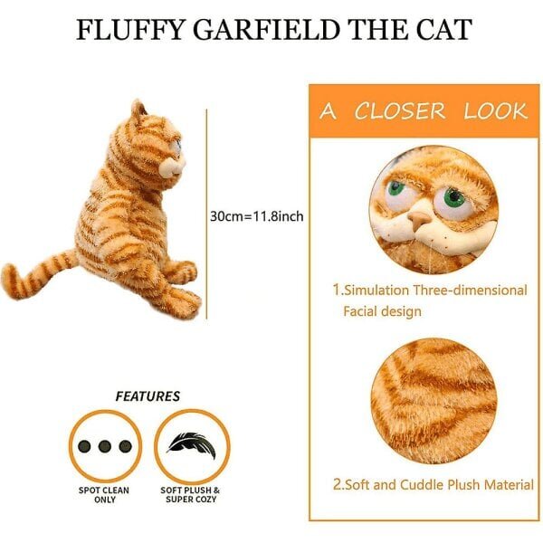 Suloiset Garfield Fat Cat täytetyt eläimet Nuket Pehmolelut Lapsille Pojille Tytöille Lahjat (FMY) hinta ja tiedot | Pehmolelut | hobbyhall.fi