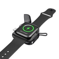 Qi Wireless Powerbank Apple Watch Series 7/6/5/4/3/2/1 2580m Black hinta ja tiedot | Koteloiden lisätarvikkeet | hobbyhall.fi