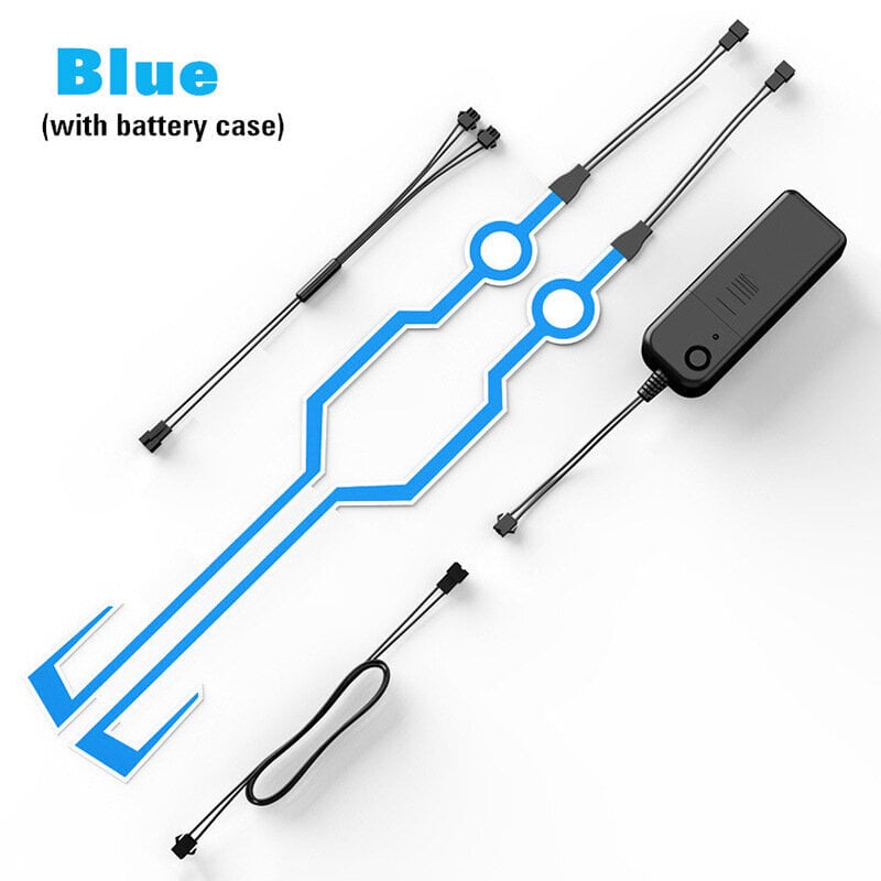 (Sininen)Moottoripyöräkypärän sisustustarra LED-kylmävalo Nauha Vedenpitävä tarra Yökypärä Vilkkuvat varoitusvalot Lisävarusteet hinta ja tiedot | Moottoripyörien lisätarvikkeet | hobbyhall.fi