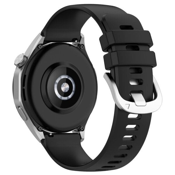 22mm silikoniranneke Huawei Watch GT 4 46mm/Samsung Galaxy Watch3 45mm mustalle hinta ja tiedot | Koteloiden lisätarvikkeet | hobbyhall.fi