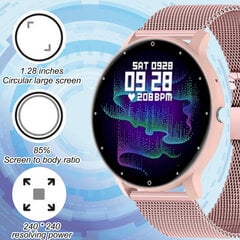 Bluetooth Call Smart Watch 1,28 tuuman vedenpitävä urheilukellon kuntokello syke/SpO2/unimittarilla Fitness Tracker -älykello iOS:lle Android Pink hinta ja tiedot | Älykellot | hobbyhall.fi