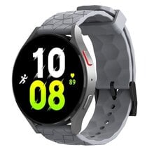 Jalkapallokuvioinen kelloranneke silikoni Samsung Galaxy Watch 3 45mm/Gear S3/S3 Classic/S3 Frontier, Huawei Watch GT Runner, Hu Grey 22mm hinta ja tiedot | Koteloiden lisätarvikkeet | hobbyhall.fi