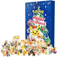 Pokemon2024 joulukalenteri lapsille, (päivitetty versio) 24 lahjakappaletta - satunnainen tyyli (sokea laatikko), adventtikalenteri lapsille, sininen C hinta ja tiedot | Joulukoristeet | hobbyhall.fi