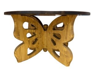 Massiivipuinen sohvapöytä Butterfly 900x500 mm,musta-tammi hinta ja tiedot | Sohvapöydät | hobbyhall.fi