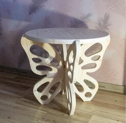 Massiivipuinen sohvapöytä Butterfly 540x500 mm,valkoinen hinta ja tiedot | Comfyland Olohuoneen kalusteet | hobbyhall.fi