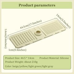 Tiskialtaan hanamatto, 2024 Päivitys Keittiötiskialtaan roiskesuoja Silikoni Tyhjennysmatto Tiskisaippua-sienipidike-alusta keittiöön Kylpyhuoneen pesuallas keittiön kylpyhuoneen tiskialtaan alueelle (harmaa, 1 kpl) Beige 1 hinta ja tiedot | Veden suodatinkannut ja suodattimet | hobbyhall.fi