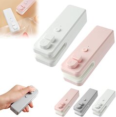 Mini Bag Sealer, 2024 Upgrade Handheld Heat Vacuum Sealer 2 in 1 Pussin tiivistysaine ja leikkuri Magneettinen USB-ladattava Minisuljinkone Kuumasaumaustyökalu muovipusseille Välipalapussit Valkoinen+Pink 2 Pack hinta ja tiedot | Vakuumikoneet | hobbyhall.fi