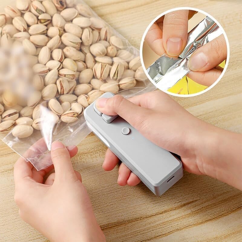 Mini Bag Sealer, 2024 Upgrade Handheld Heat Vacuum Sealer 2 in 1 Pussin tiivistysaine ja leikkuri Magneettinen USB-ladattava Minisuljinkone Kuumasaumaustyökalu muovipusseille Välipalapussit vaaleanpunainen 2 pakkaus hinta ja tiedot | Vakuumikoneet | hobbyhall.fi