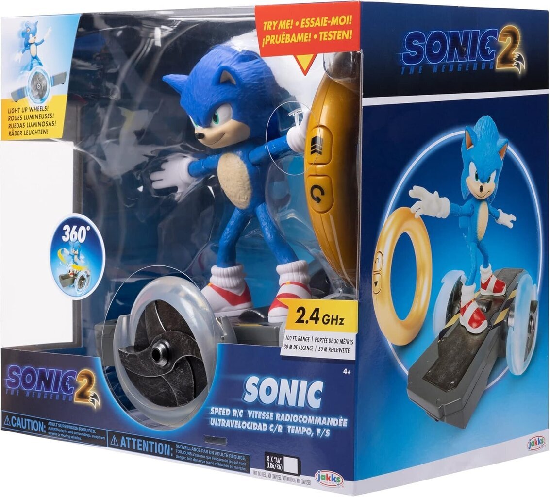 Sonic The Hedgehog Speed ​​RC -rullalautailuauto Gold Ring -ohjaimella hinta ja tiedot | Poikien lelut | hobbyhall.fi