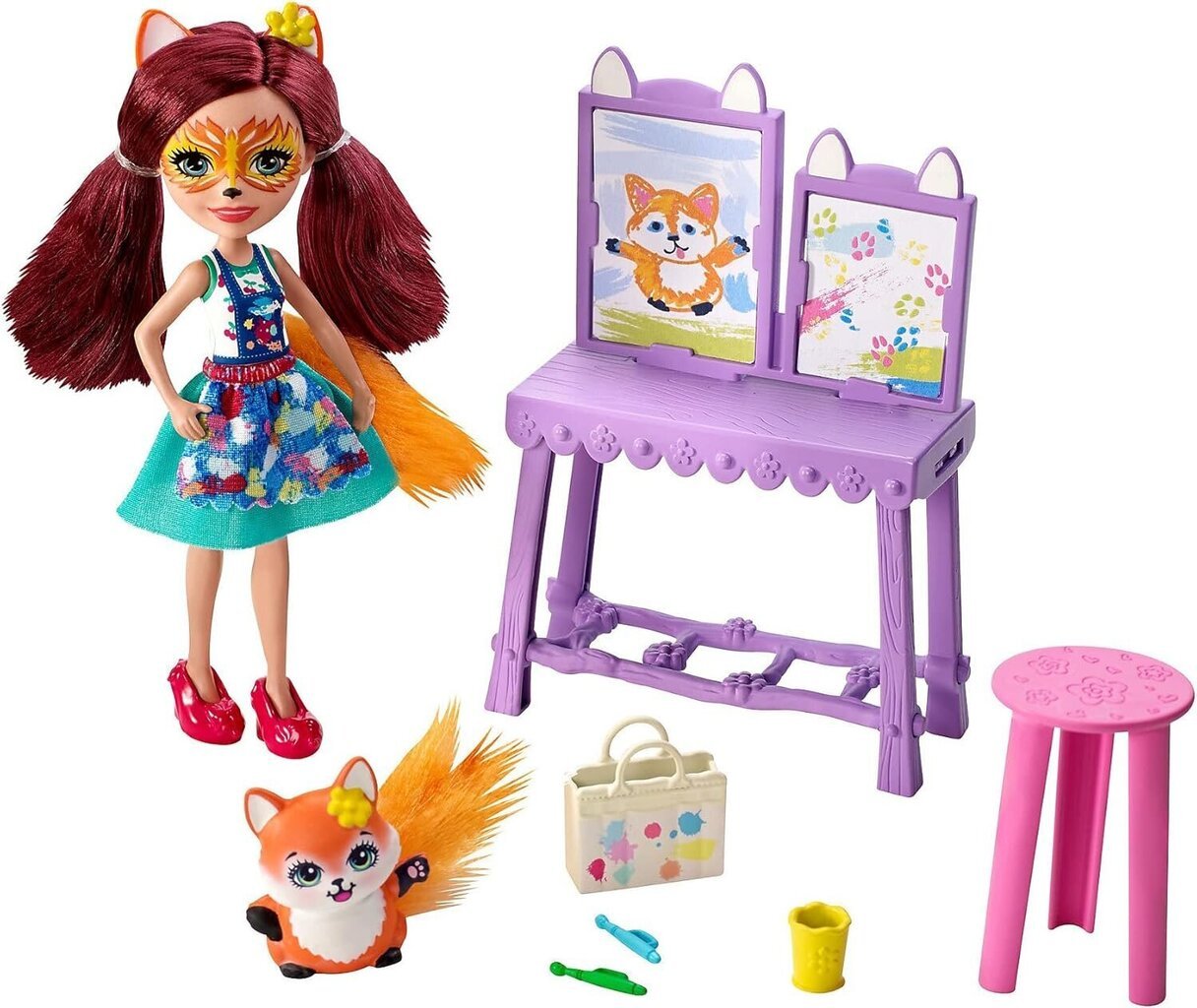 Setti, jossa nukke ja kettu Mattel Enchantimals Felicia hinta ja tiedot | Tyttöjen lelut | hobbyhall.fi