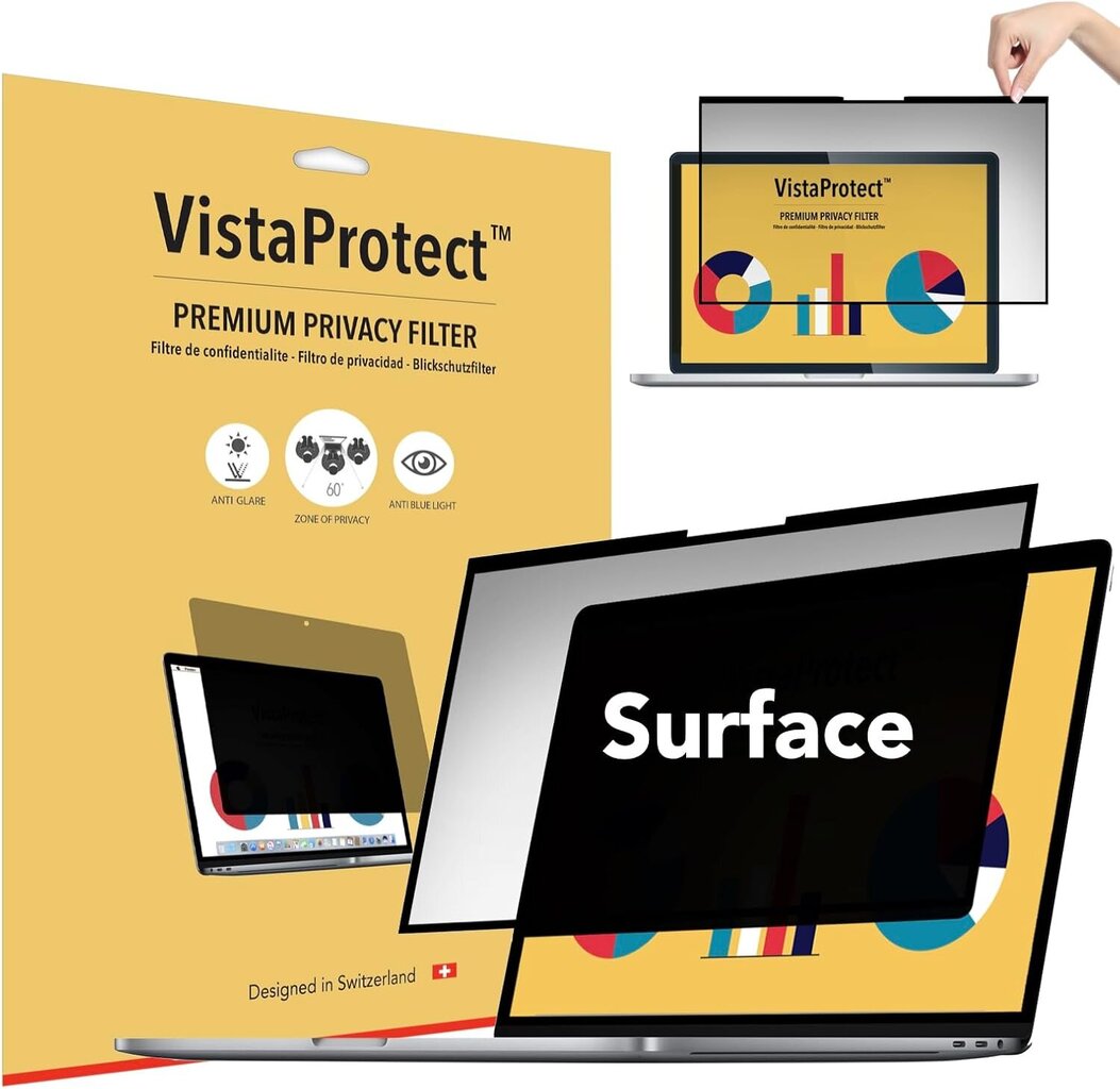 VistaProtect Näytönsuojaus Microsoft Surface 13" hinta ja tiedot | Kannettavien tietokoneiden lisätarvikkeet | hobbyhall.fi