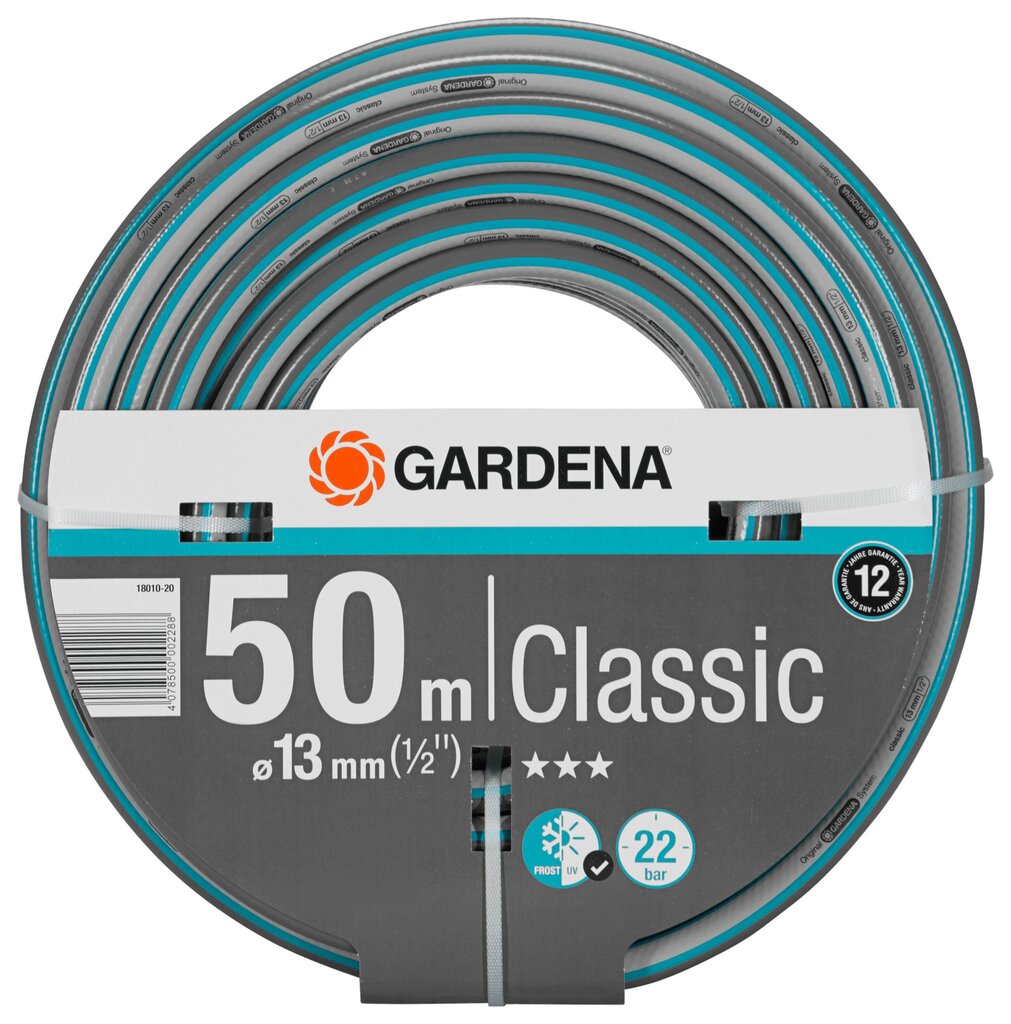 Puutarhaletku Gardena Classic 13 mm, 50 m hinta ja tiedot | Puutarhaletkut, kastelukannut ja muut kastelutarvikkeet | hobbyhall.fi