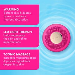 FOREO UFO mini Full Facial LED naamio hoito, punainen valohoito, kasvonaamiot kauneudenhoito, korealainen ihonhoito, lämpöhoito & kasvohieroja, kosteusvoide, lisääntynyt ihonhoito imeytyminen, fuksiaa hinta ja tiedot | Meikkisiveltimet ja meikkisienet | hobbyhall.fi