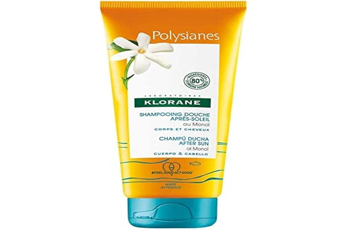 Klorane Polysianes After-Sun Shower Shampoo Monoi 200 ml hinta ja tiedot | Shampoot | hobbyhall.fi