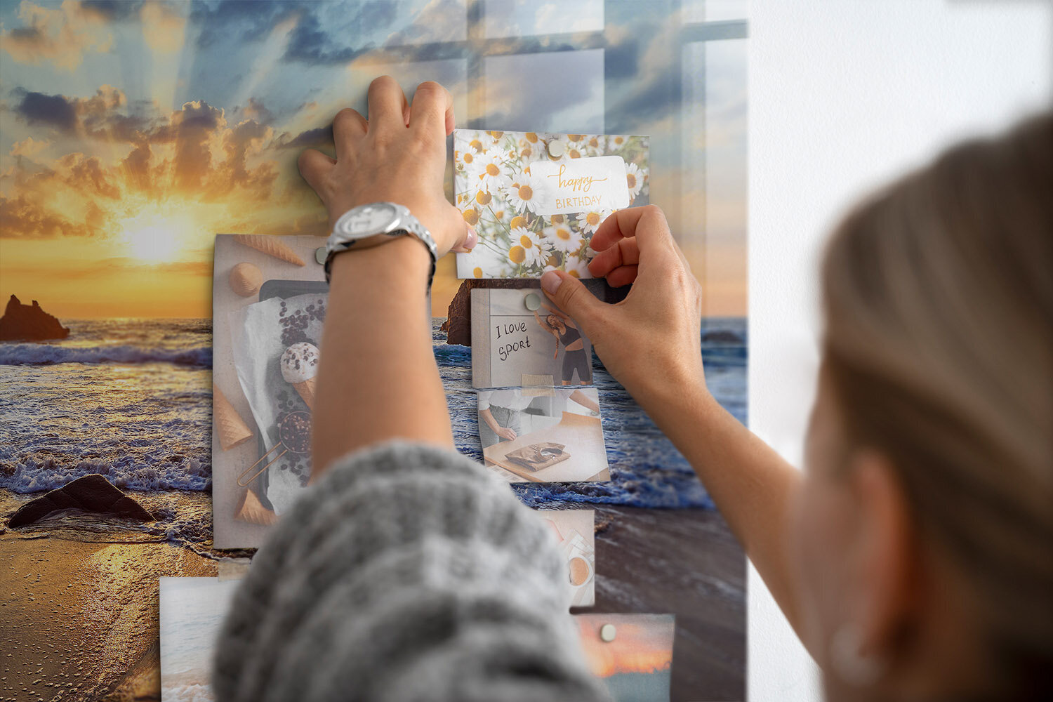 Magneettitaulu Sunset on the Beach, 90x60 hinta ja tiedot | Toimistotarvikkeet | hobbyhall.fi