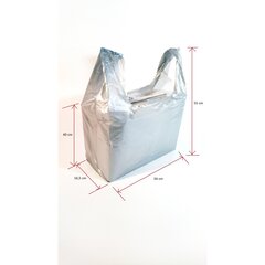 Muovipussit - HDPE, kahvoilla - tavaroiden pakkaamiseen. Mitat 36 x 55 cm 25 mkr 100 kpl hinta ja tiedot | Lahjapaketointi | hobbyhall.fi