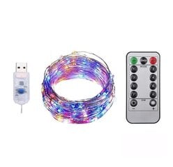 Garlianda USB 5m 50x LED + kaukosäädin, monivärinen hinta ja tiedot | Jouluvalot | hobbyhall.fi