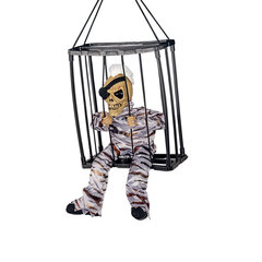 Juhlakoristeet Halloween Decorations Horror Cage Ghost Hopea yksisilmäinen koristejuhla 23,3*10,4*28cm (manuaalinen mittaus, pieni virhe, ei paristoa), hopea hinta ja tiedot | Koristeet ja tarrat | hobbyhall.fi