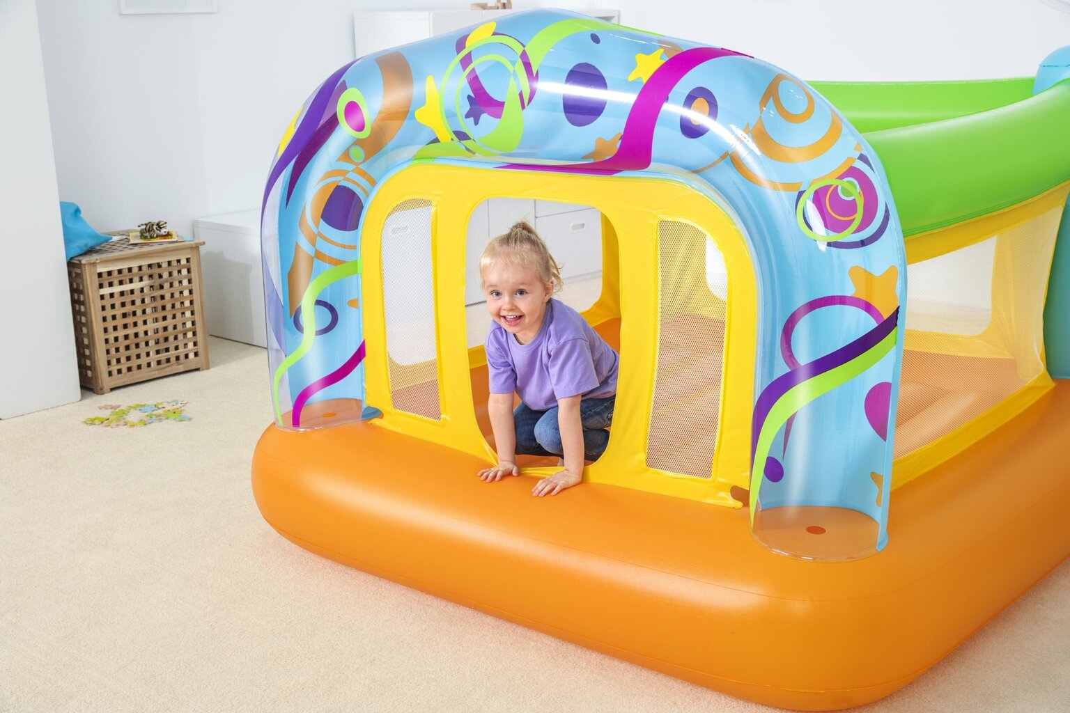 Ilmatäytteinen lasten leikkipaikka Bestway Swirls 'n Twirls, 175x173x130 cm hinta ja tiedot | Puhallettavat vesilelut ja uima-asusteet | hobbyhall.fi