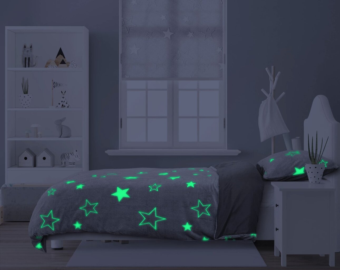 Teddy fleece valoisa vuodevaatteet setti "Stars" 140x220cm, harmaa hinta ja tiedot | Vuodevaatteet lapsille | hobbyhall.fi