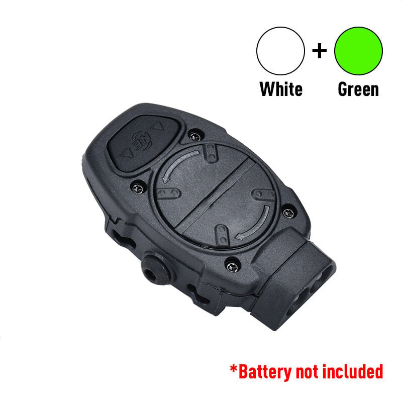 (BKwhite Green light)Mini Kypärän valo Taktinen Valkoinen Vihreä Punainen IR Signal Taskulamppu Outdoor Wargame Military Survival Lights Sopii 20mm kiskoille hinta ja tiedot | Moottoripyörien lisätarvikkeet | hobbyhall.fi